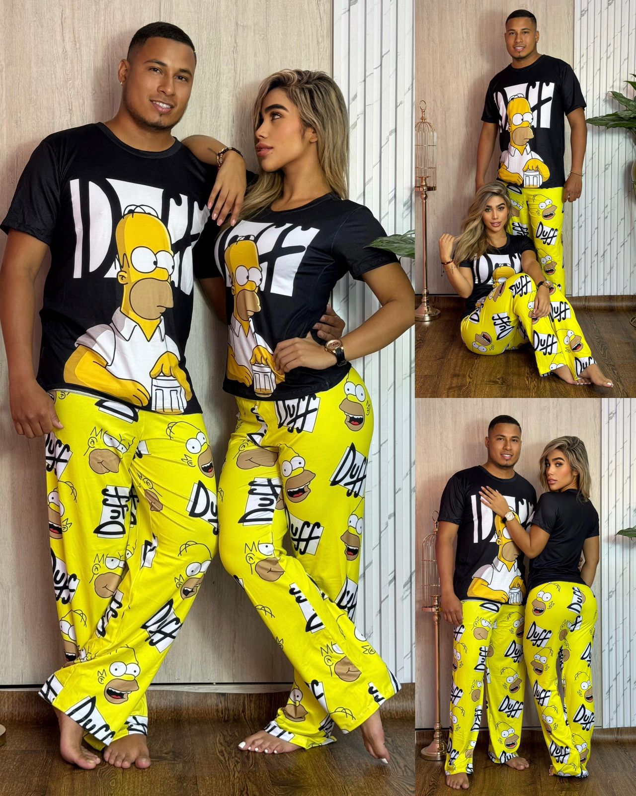 Dama Pijamas Piel De Durazno De Durazno Pijamas Estampados Por