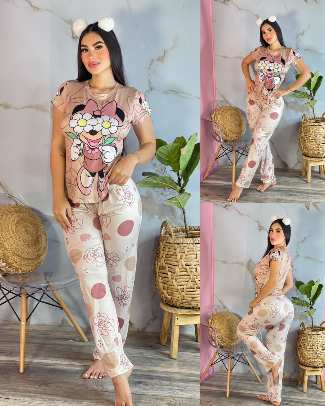 Conjunto Pijama Larga Dama REF 5098