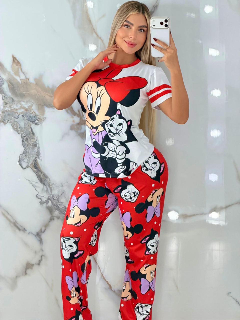 Conjunto Pijama Larga Dama REF 5046