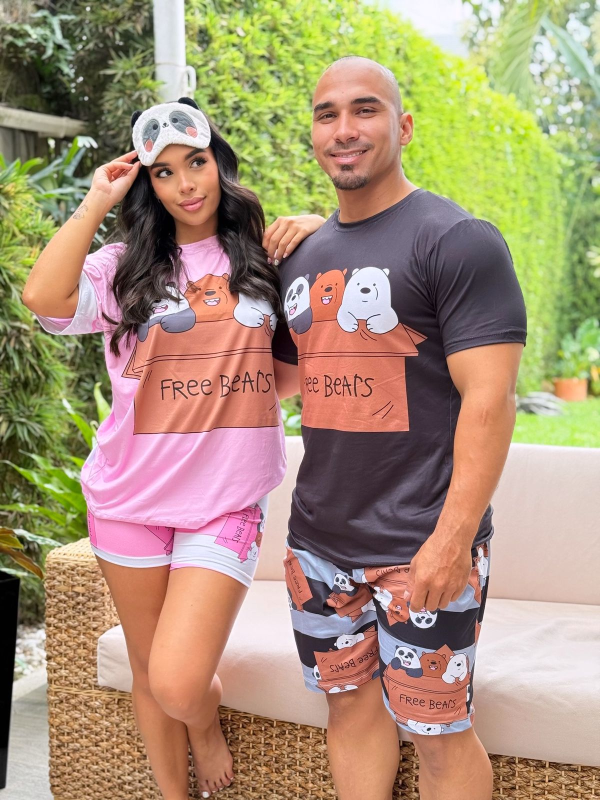 Combo Pareja (2 Pijamas Dama y Caballero Free Bears)