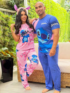 Combo Pareja (2 Pijamas Dama y Caballero Angel/Stitch)