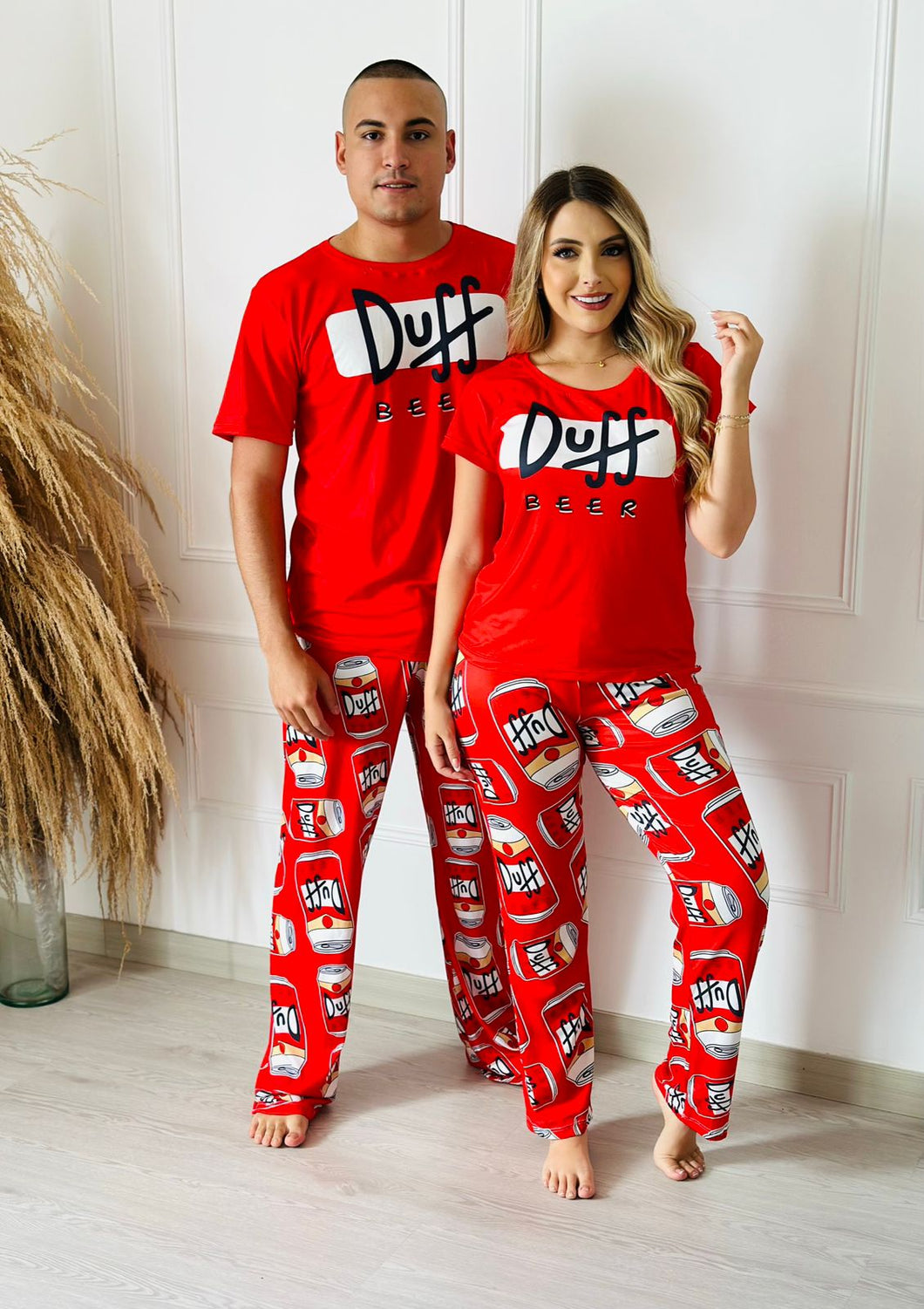 Combo Pareja (2 Pijamas Dama y Caballero Duff)