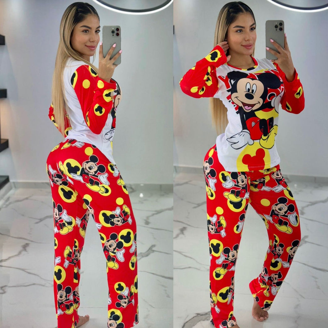 Pijama Manga Larga DAMA M1ckey