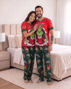 PIJAMA FAMILIA GRINCH ROJO