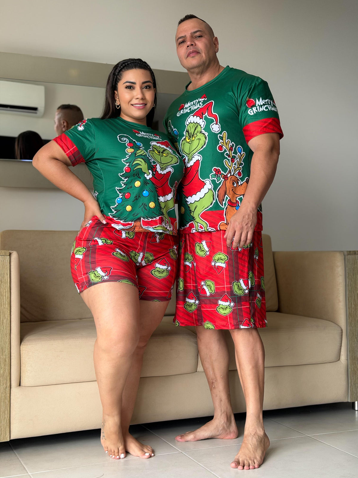 PIJAMA FAMILIA GRINCH VERDE