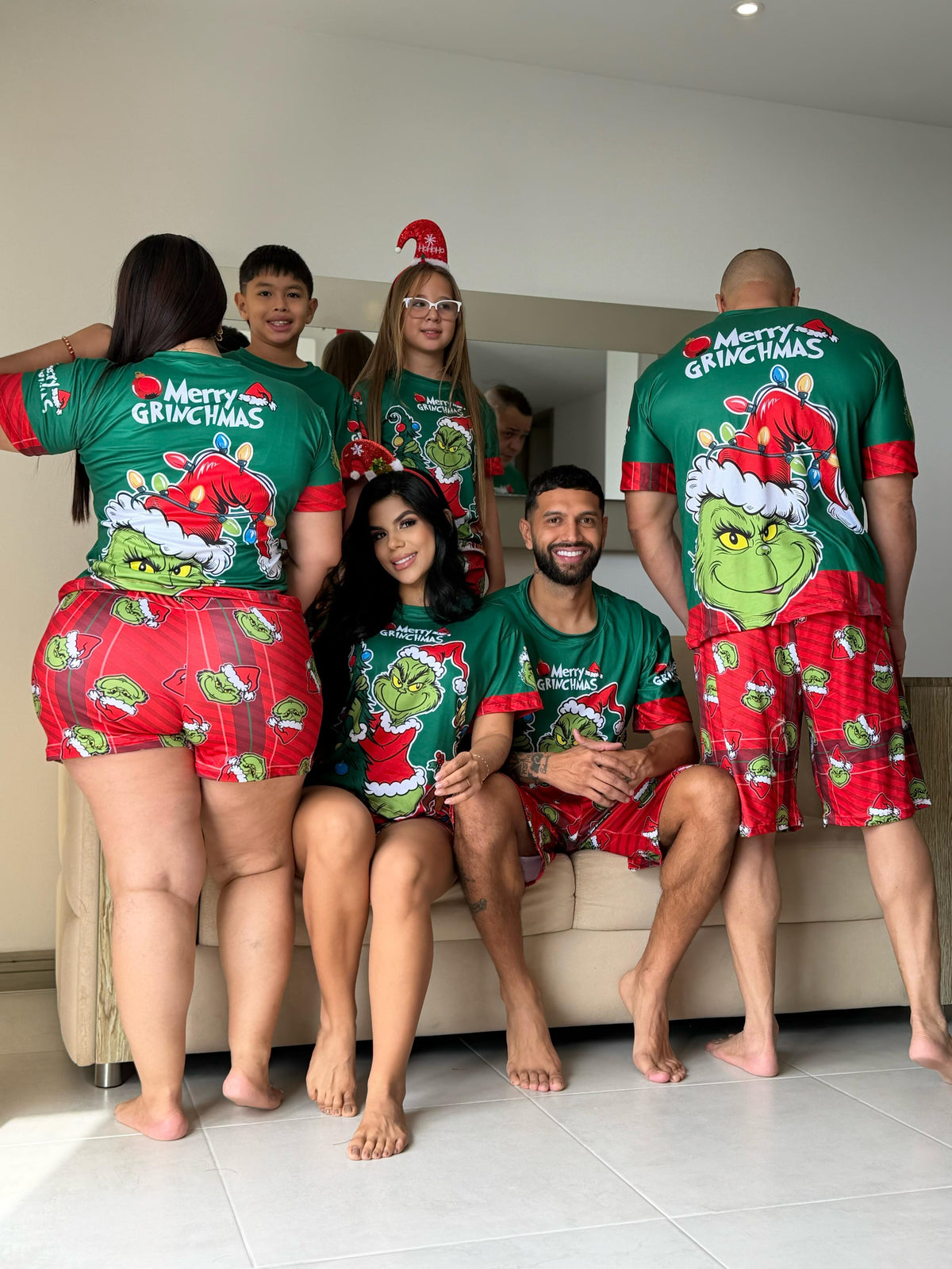 PIJAMA FAMILIA GRINCH VERDE