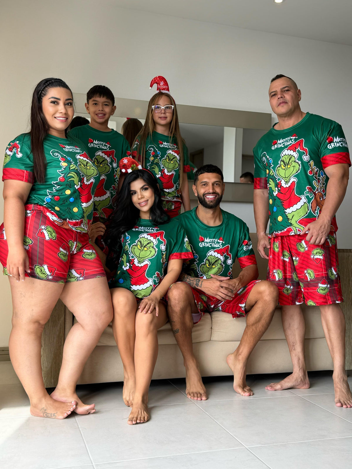 PIJAMA FAMILIA GRINCH VERDE