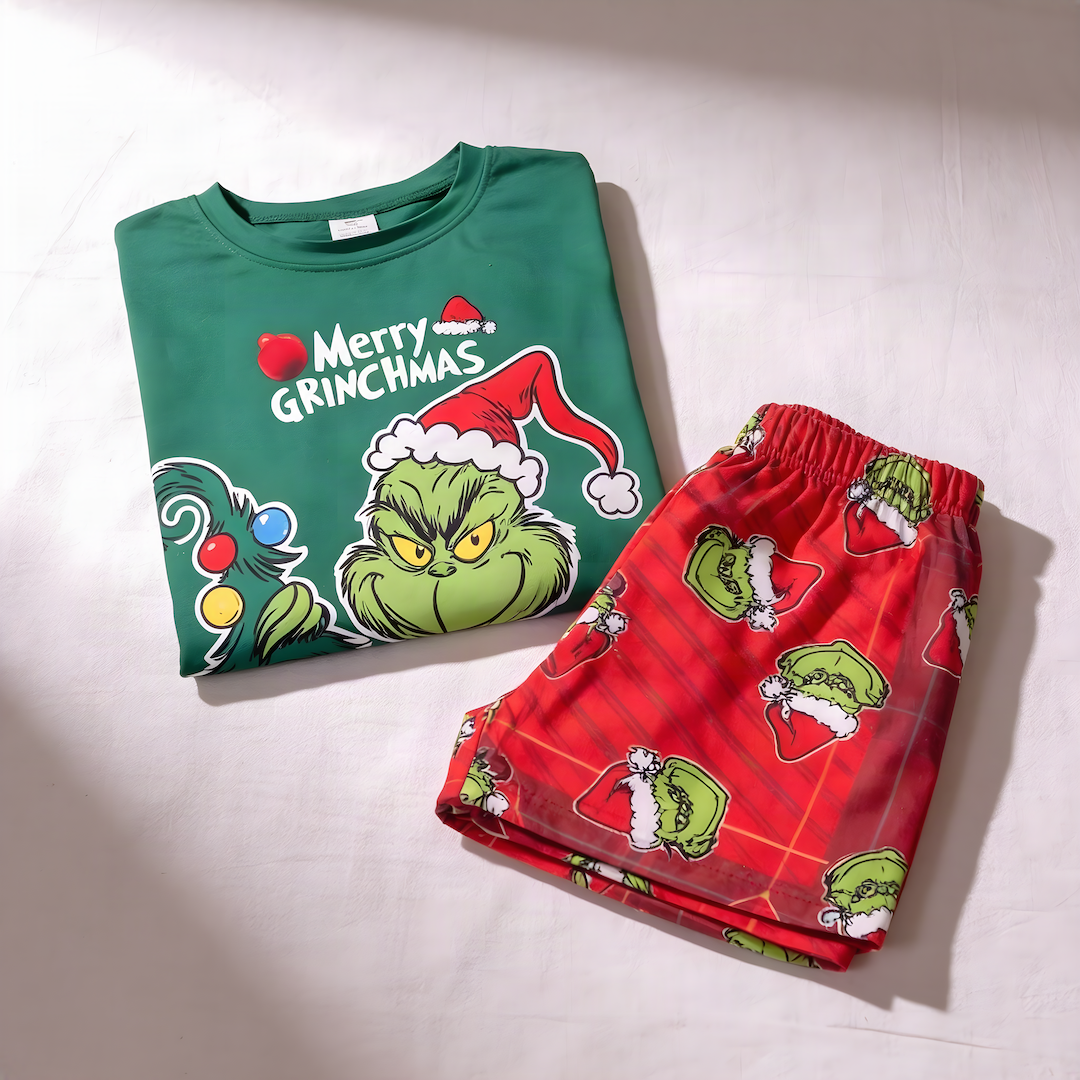 PIJAMA FAMILIA GRINCH VERDE