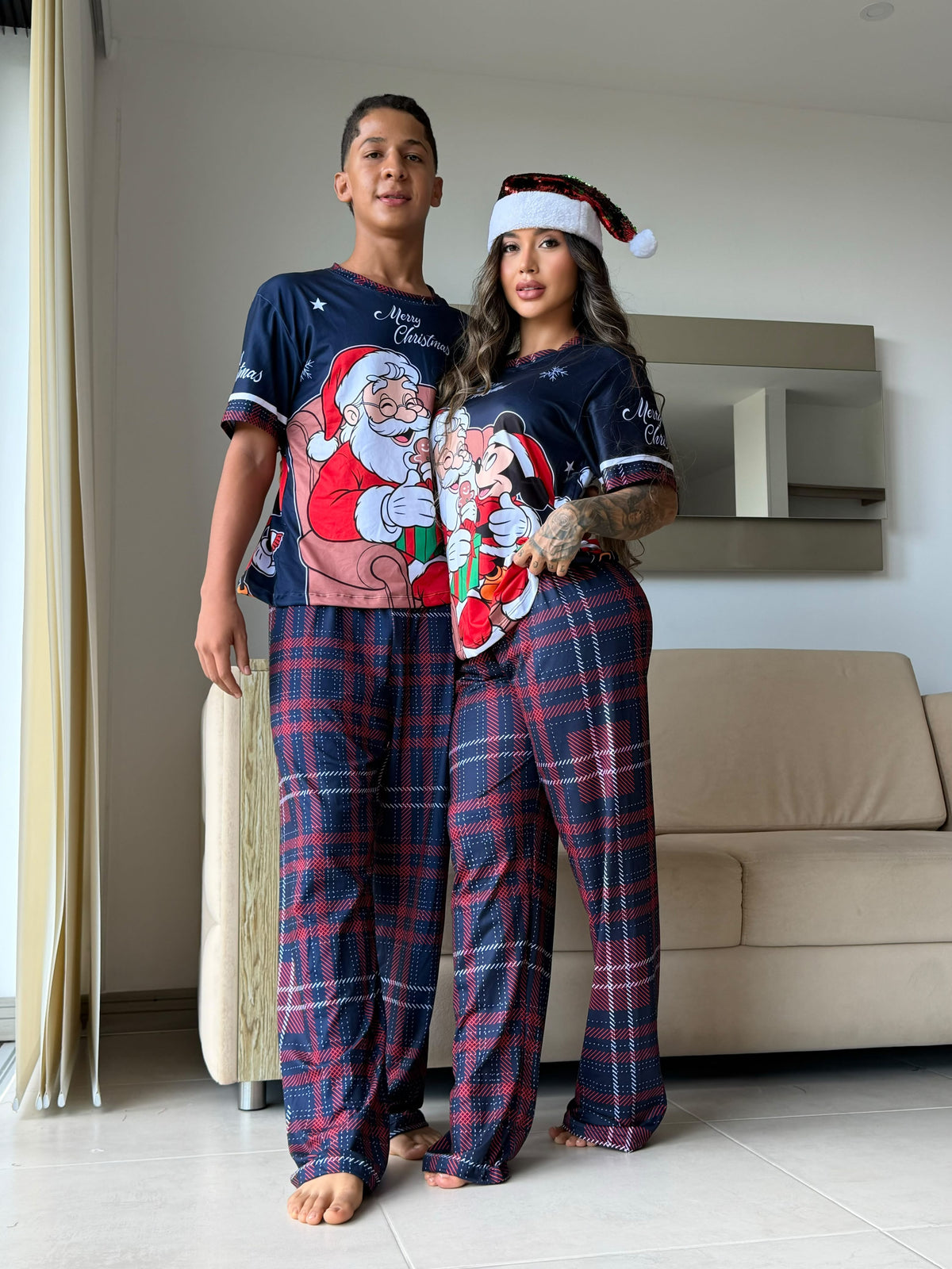 PIJAMA FAMILIA NOEL MICKEY