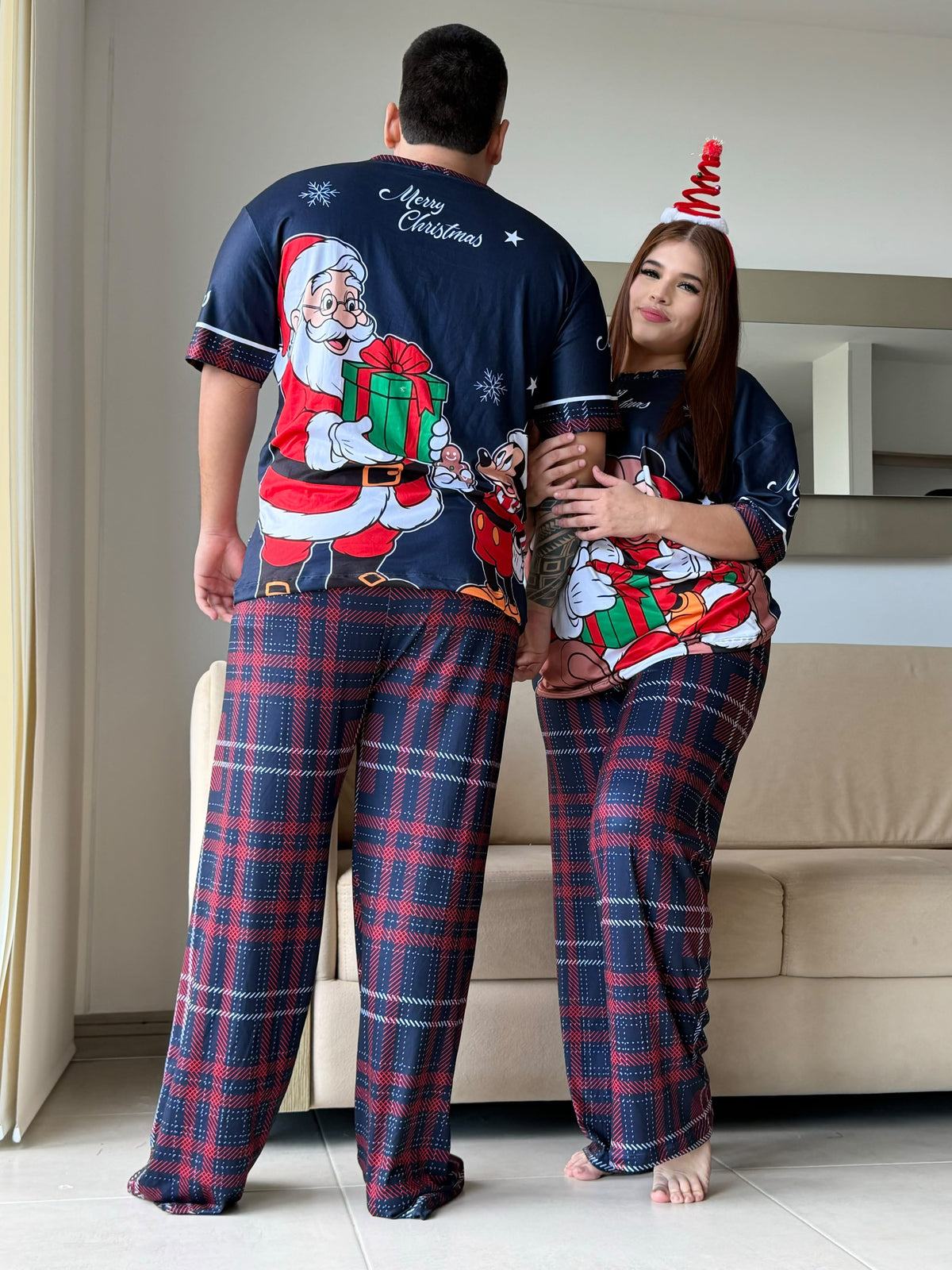 PIJAMA FAMILIA NOEL MICKEY