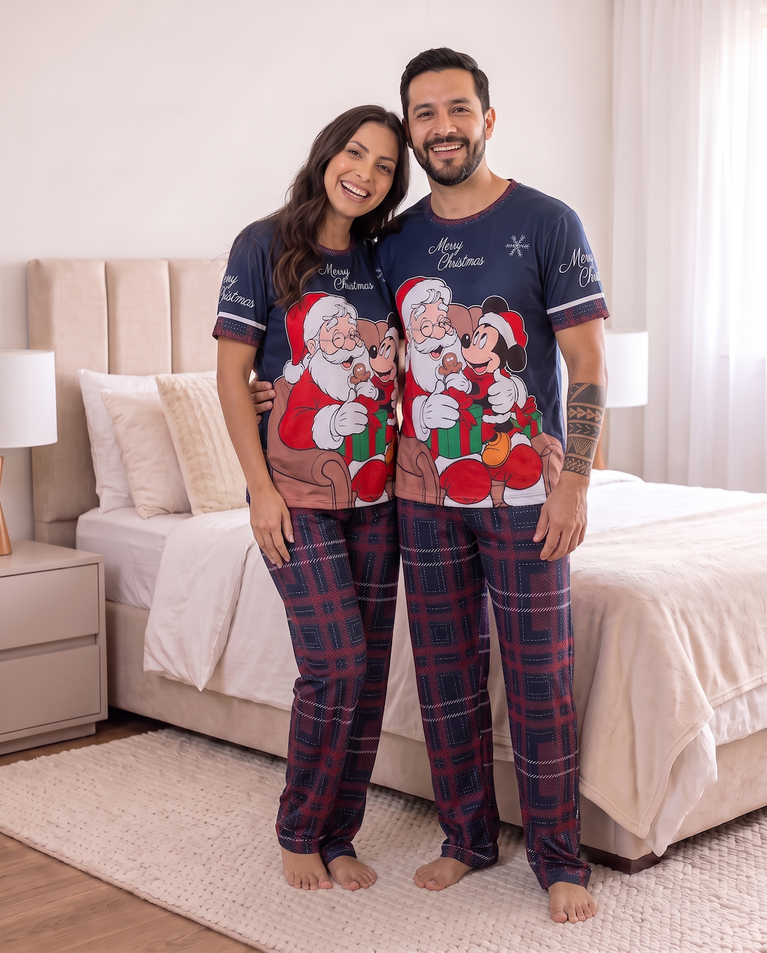 PIJAMA FAMILIA NOEL MICKEY