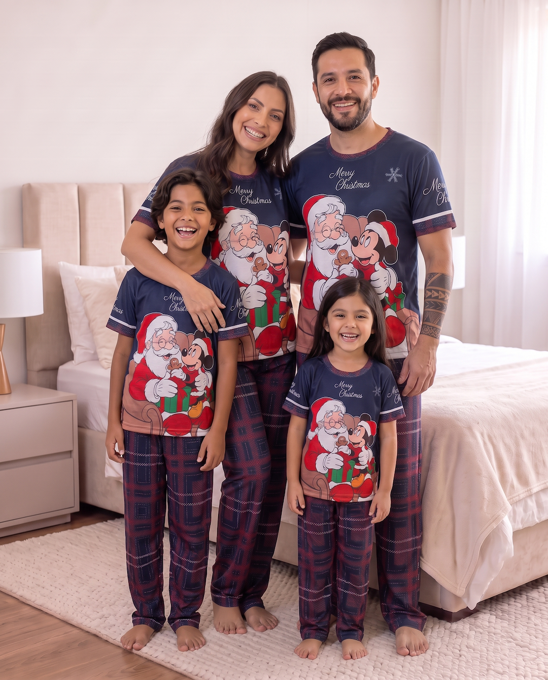 PIJAMA FAMILIA NOEL MICKEY